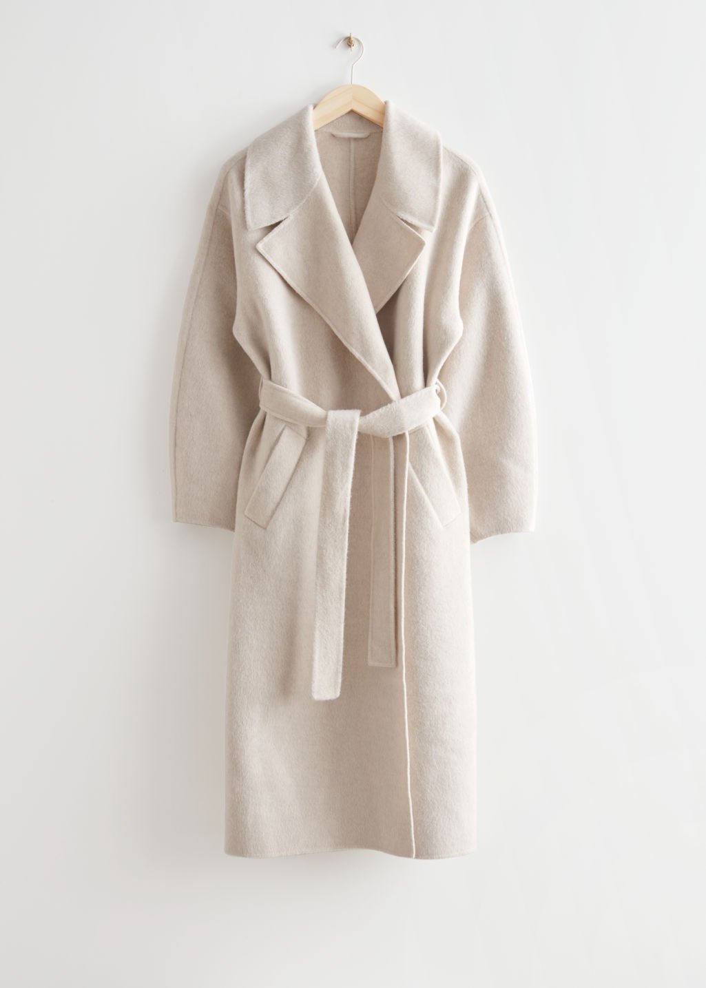 ​& Other Stories Oversized Wool Coat in Oatmeal