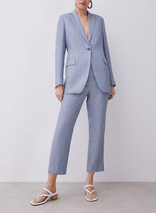 Adolfo Domínguez SS2020 chambray linen trouser suit