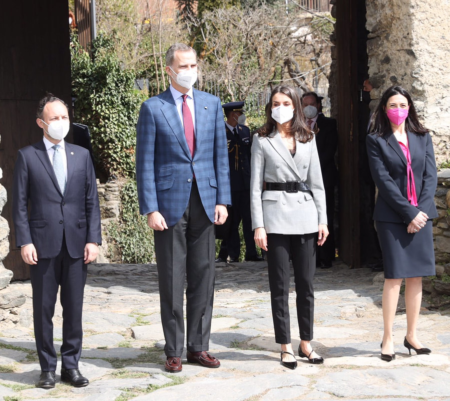 King Felipe VI and Queen Letizia attended an official lunch offered by the Cap de Govern of Andorra in their honour, which was attended by the General Trustee, and the representatives of the Episcopal Co-Prince and the French Co-Prince on 26 March 2021