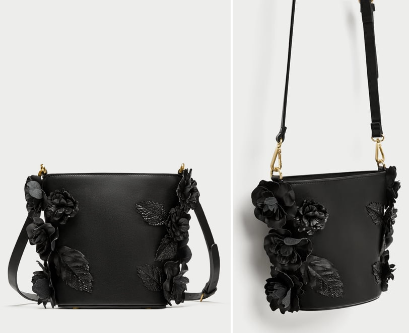 Zara crossbody bag with floral detail