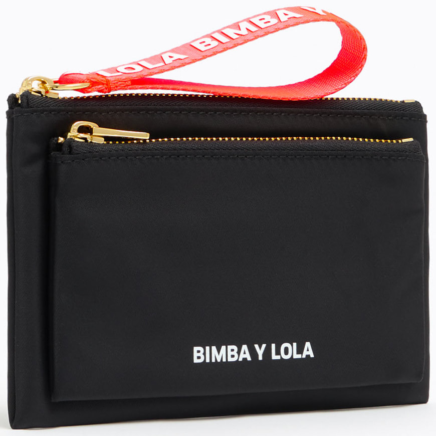Bimba y Lola Nylon Double Wallet Clutch