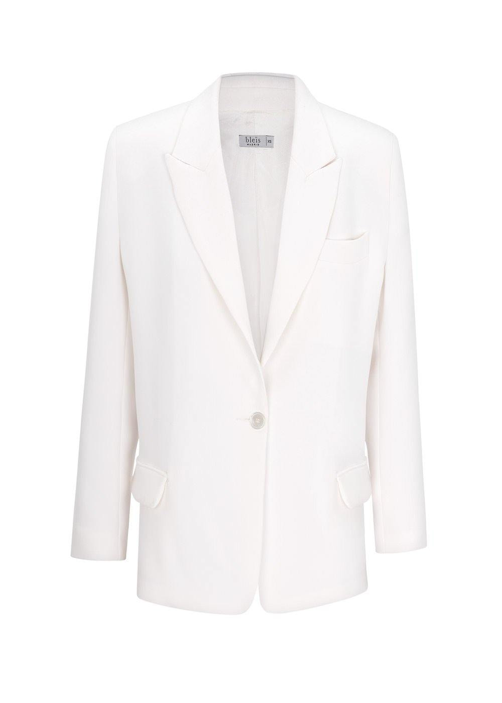 Bleis Madrid crepe blazer in white
