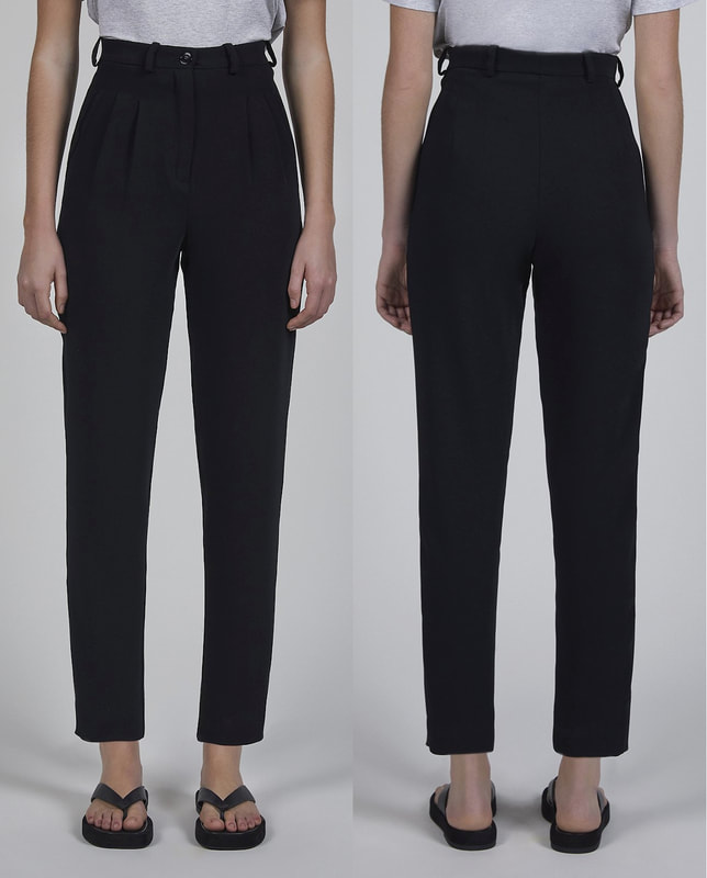 Bleis Madrid Black Crepe Trousers from SS21 collection