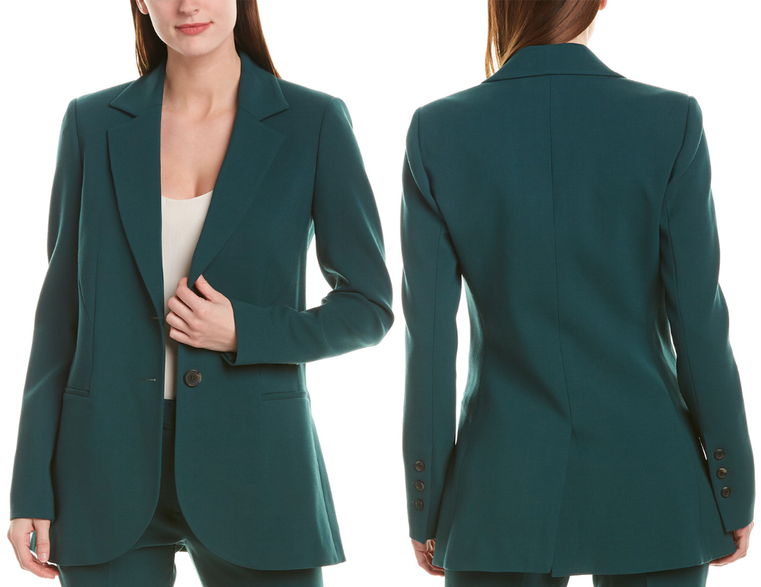 Carolina Herrera evergreen longline suit jacket