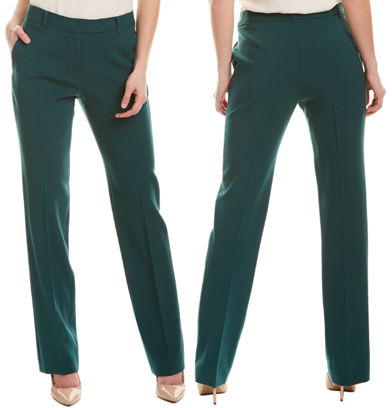 Carolina Herrera evergreen wool-blend trousers