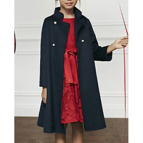 Carolina Herrera Kids Double-Breasted Pearl Buttons Coat FW 18/19