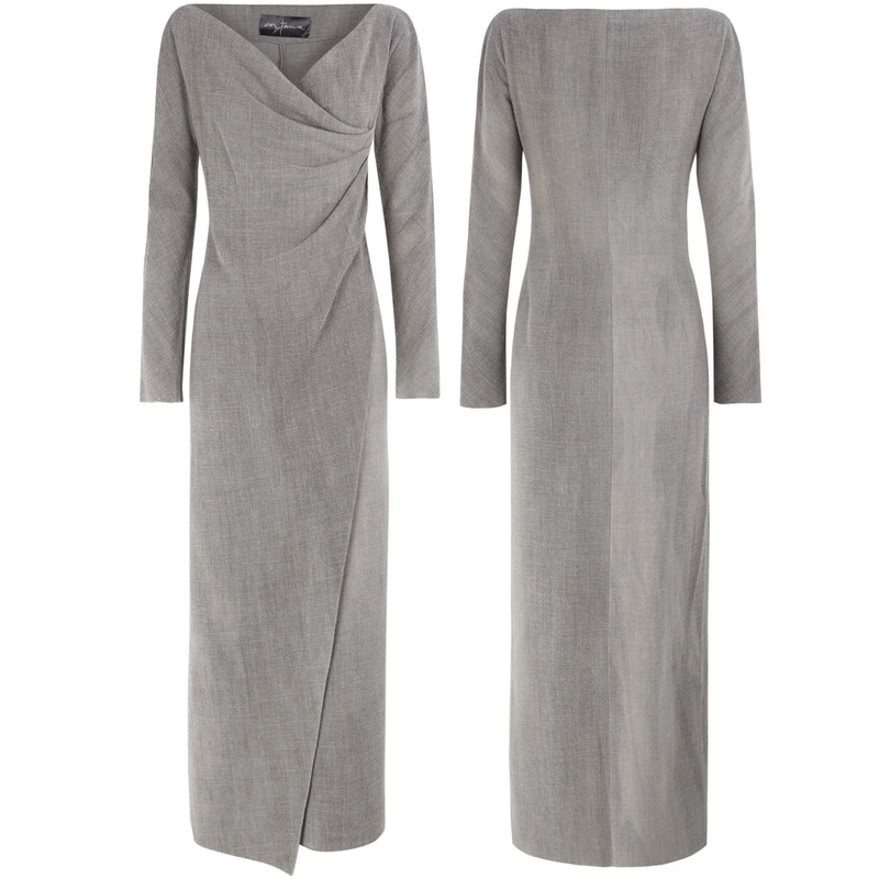 Cortana 'Felicita' Virgin Wool Dress in Grey