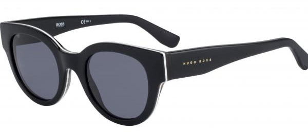 Hugo Boss BOSS 0888S Black Lens Cat Eye Sunglasses