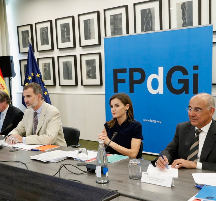 King Felipe and Queen Letizia attend FPdGi meetings 2018