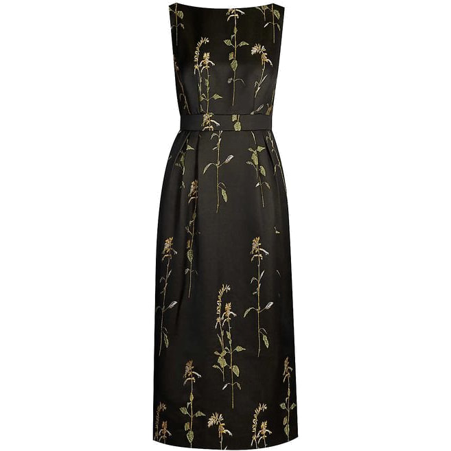 Dries Van Noten Floral-Print Sleeveless Dress in Black