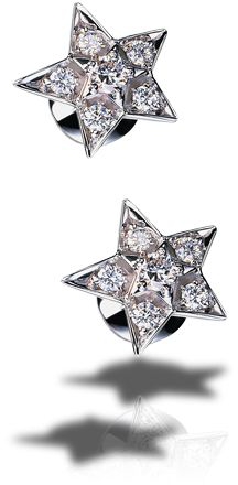 Chanel Comete diamond star stud earrings