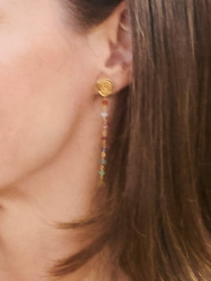 TOUS long dangling gemstone earrings