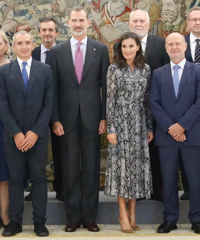 King Felipe and Queen Letizia attended an audience for the Board of Directors of the European and Spanish Academy of Dermatology and Venereology (AEDV) at the Palace of La Zarzuela Madrid
