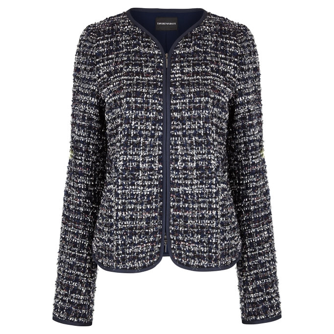 Emporio Armani Metallic-Tweed Jacket