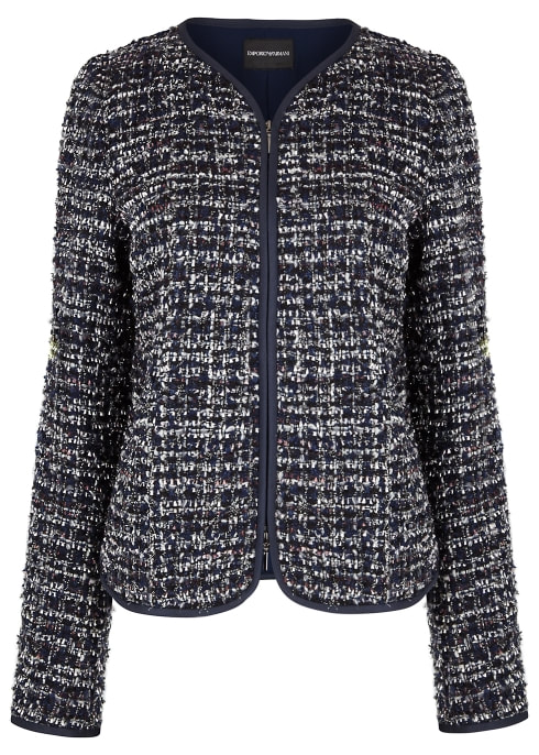 Emporio Armani metallic-tweed jacket