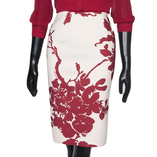 Felipe Varela Oriental Floral Print Skirt