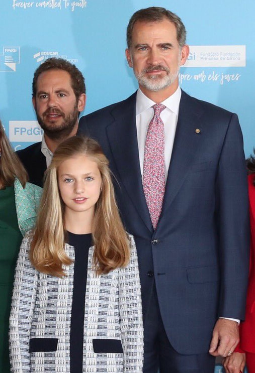 King Felipe VI of Spain and Leonor, Princess of Asturias at 10th anniversary celebrations of The Princess of Girona Foundation (FPdGi) 2019