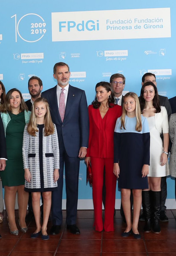 Spanish Royal family attend events celebrating the 10th anniversary of The Princess of Girona Foundation (FPdGi) at the Fairmont Rey Juan Carlos I Hotel, Barcelona 2019