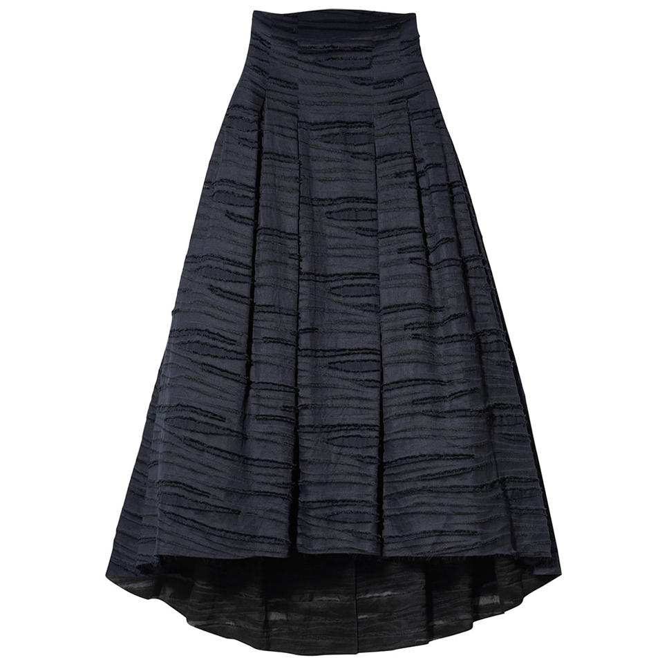 H&M Conscious Collection Linen-Silk Blend Long Skirt