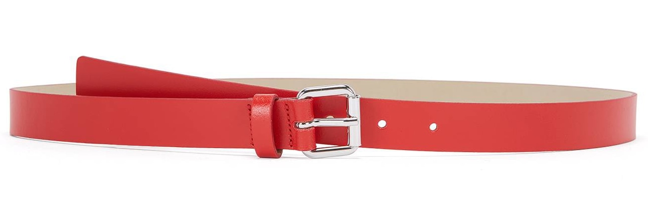 Hugo Boss 'Ley-D' belt in red leather