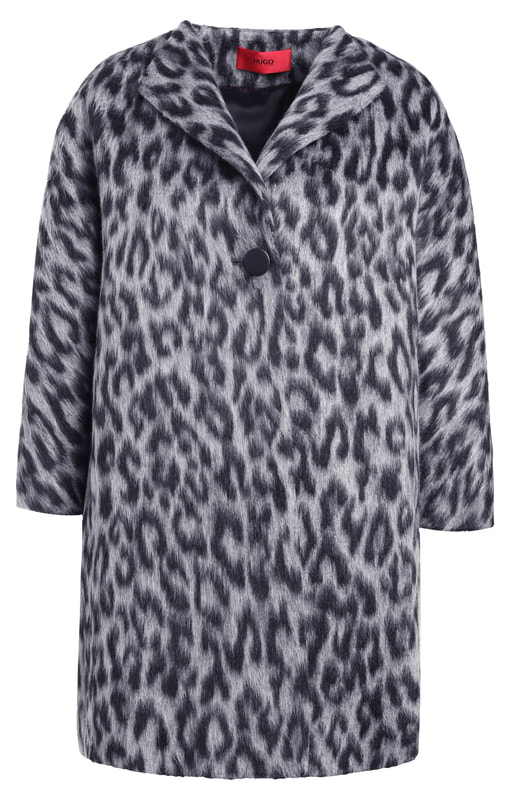 Hugo Boss HUGO Mathia cheetah-print coat 