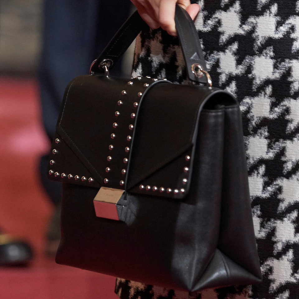 Hugo Boss Adrienne Top-Handle Bag in smooth Italian leather as seen on Queen Letizia
