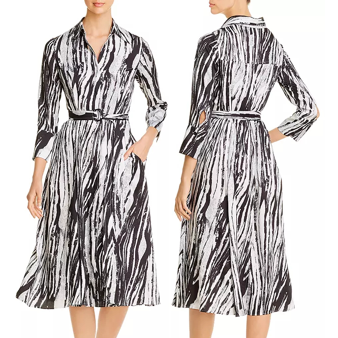 Hugo Boss Danimala Zebra Printed Shirt Dress
