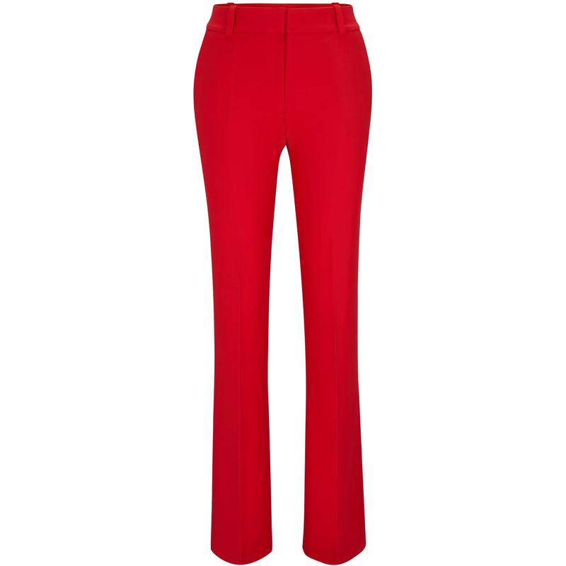 Hugo Boss Bootcut Suit Trousers in Red