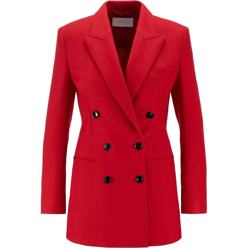 Hugo Boss 'Jaline' Double-Breasted Blazer in Red