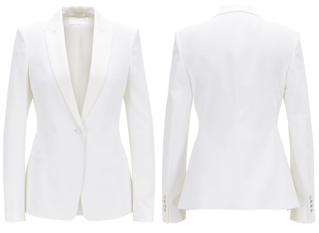 Hugo Boss Jaxtiny white blazer
