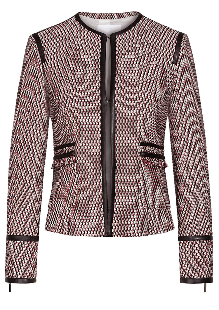 Hugo Boss 'Keili' Collarless Tweed Jacket