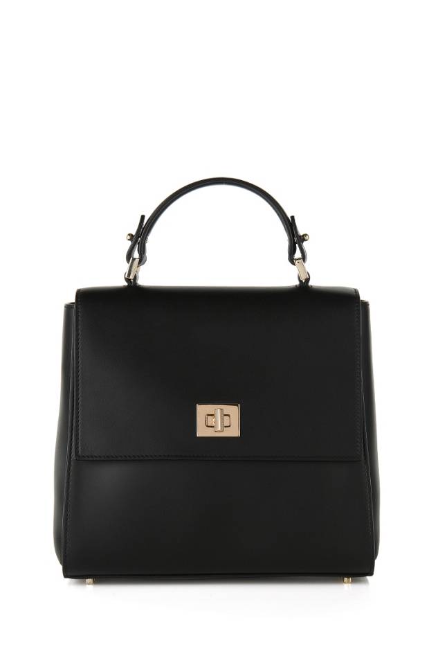 Hugo Boss Bespoke T Handle S Bag in Black Leather 