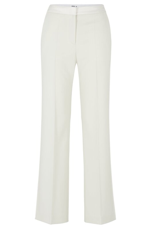 Hugo Boss Tackea Tailored Wool Trousers in White
