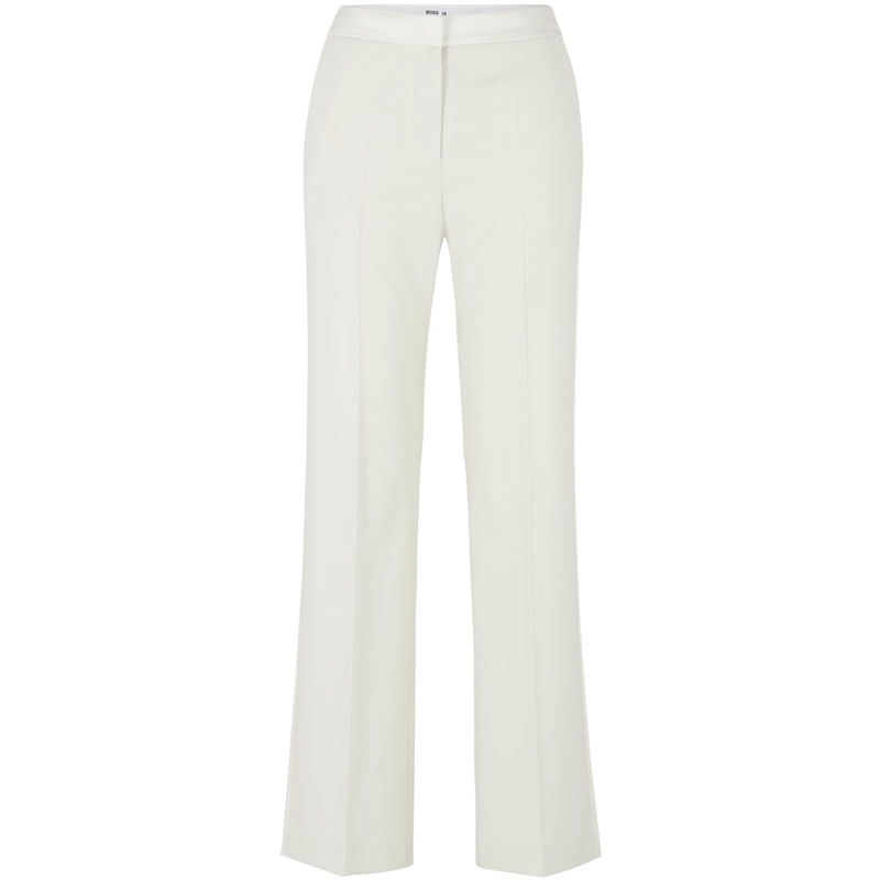 Hugo Boss 'Tackea' Tailored Wool Trousers in White