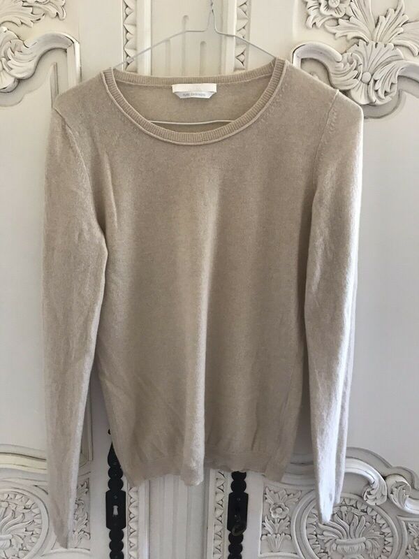 Hugo Boss taupe ribbed neck sweater