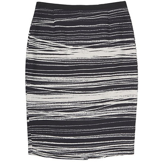 ​Hugo Boss Vapina Scribble-Print Skirt in Black