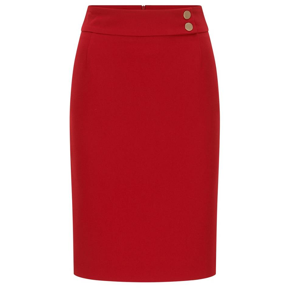 Hugo Boss Vasela Pencil Skirt in Red