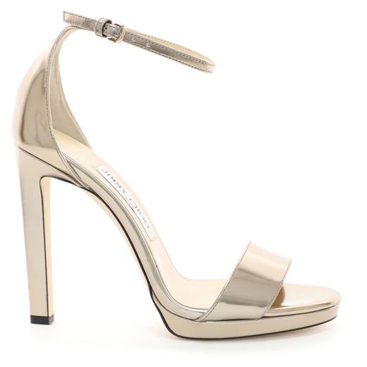 Jimmy Choo 'Misty 120' Sandals in Gold Leather