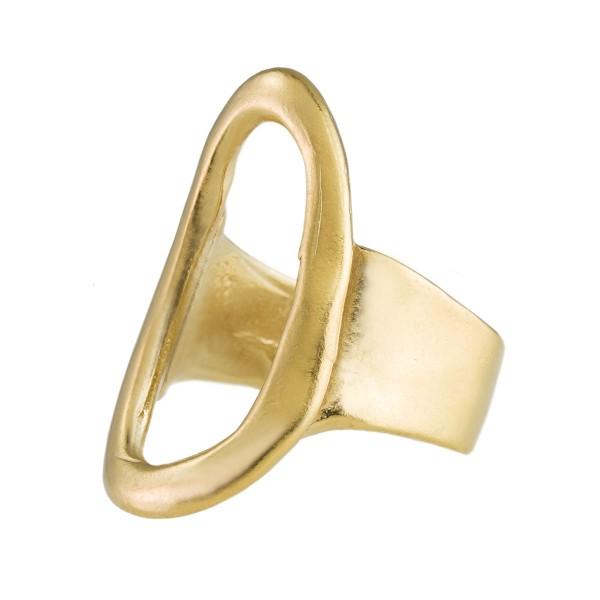 gold Karen Hallam signature ring