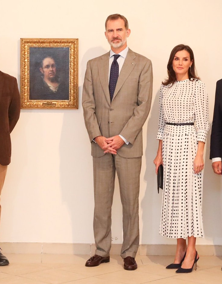 King and Queen of Spain visited Museo Nacional de Bellas Artes, where Goya's self-portrait is on loan from the Museo Nacional del Prado, Madrid