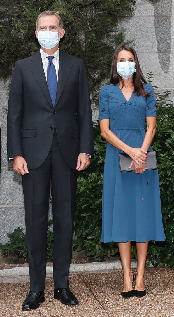 The King and Queen of Spain attended the opening of the Delibes exhibition at The Biblioteca Nacional de España, in Madrid on 17 September 2020