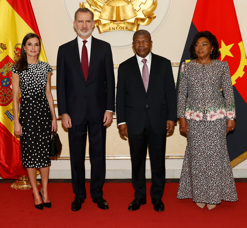 King Felipe VI and Queen Letizia meet President of Angola, João Manuel Gonçalves Lourenço and the First Lady, Ana Afonso Dias on Day 2 of State Visit to Angola 2023