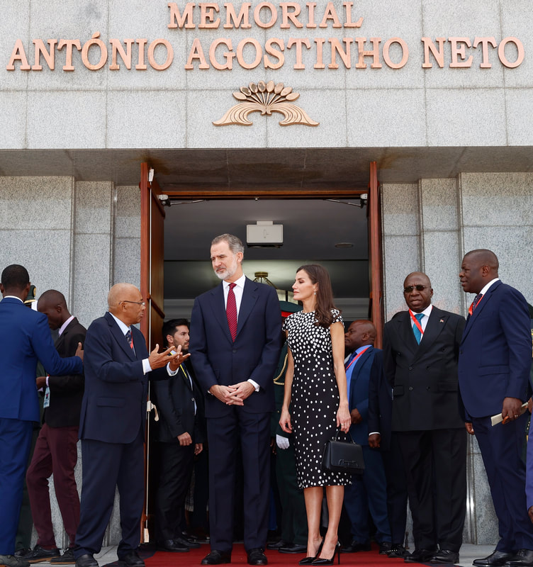King Felipe VI and Queen Letizia visit Agostinho Neto Memorial on Day 2 of State Visit to Angola 2023