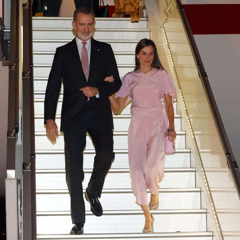 King Felipe VI and Queen Letizia of Spain arrived at Quatro de Fevereiro International Airport in Luanda on 6 February 2023 for a three-day State Visit to Angola