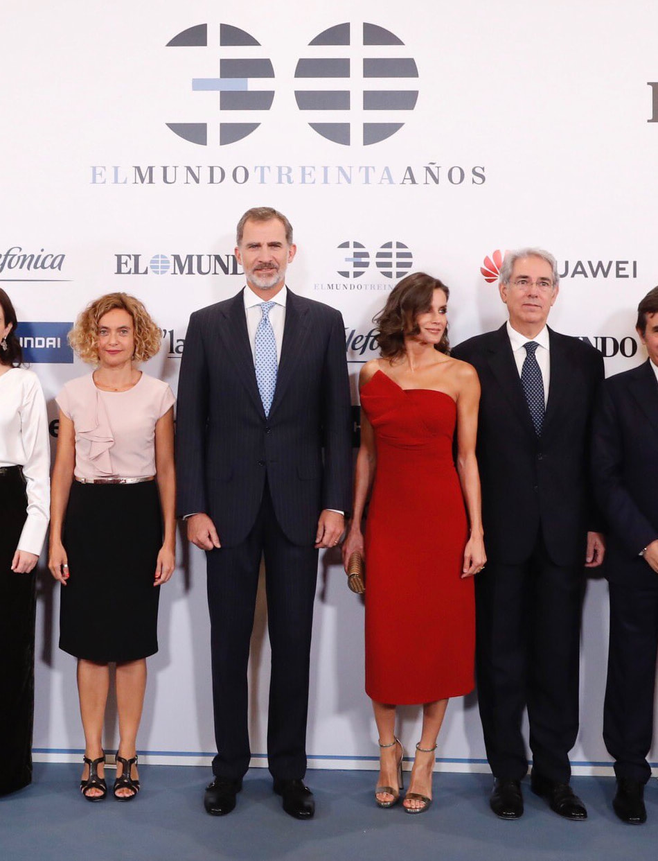 King Felipe and Queen Letizia attend a gala dinner at the Hotel Westin Palace in Madrid to celebrate the 30th anniversary of the Spanish newspaper 'El Mundo'