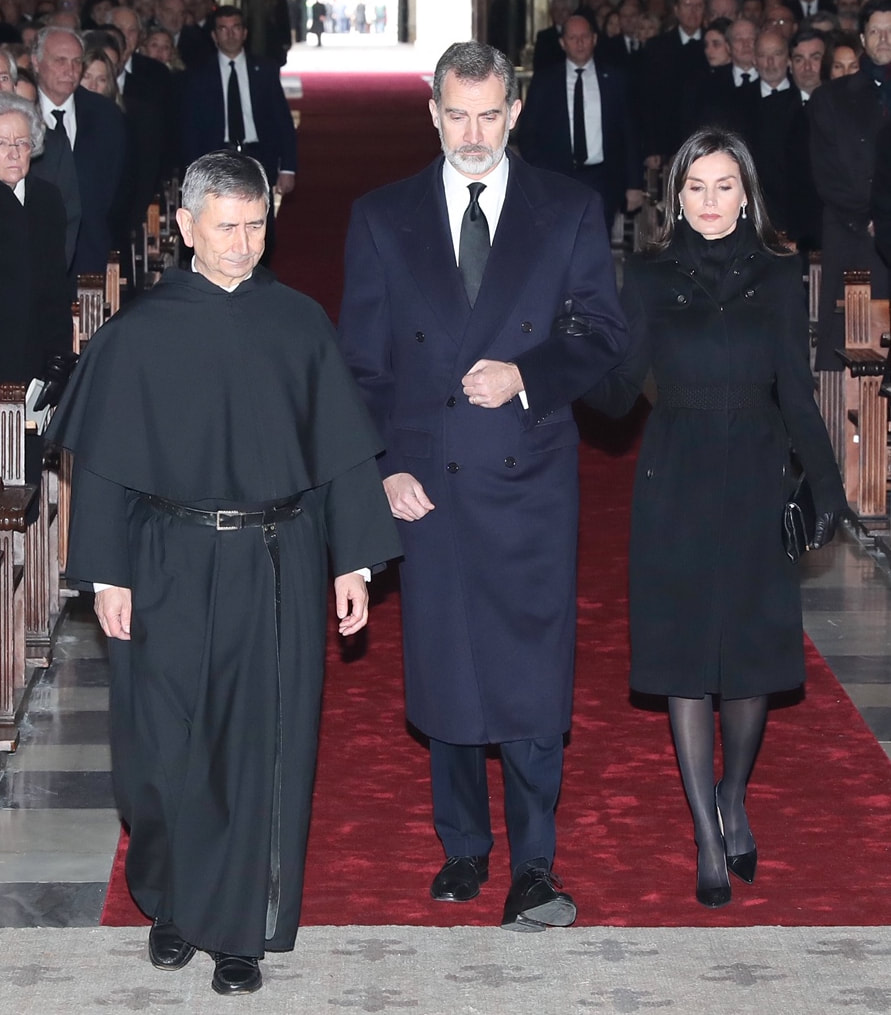 King Felipe VI and Queen Letizia attend the funeral of funeral of Infanta Pilar of Spain