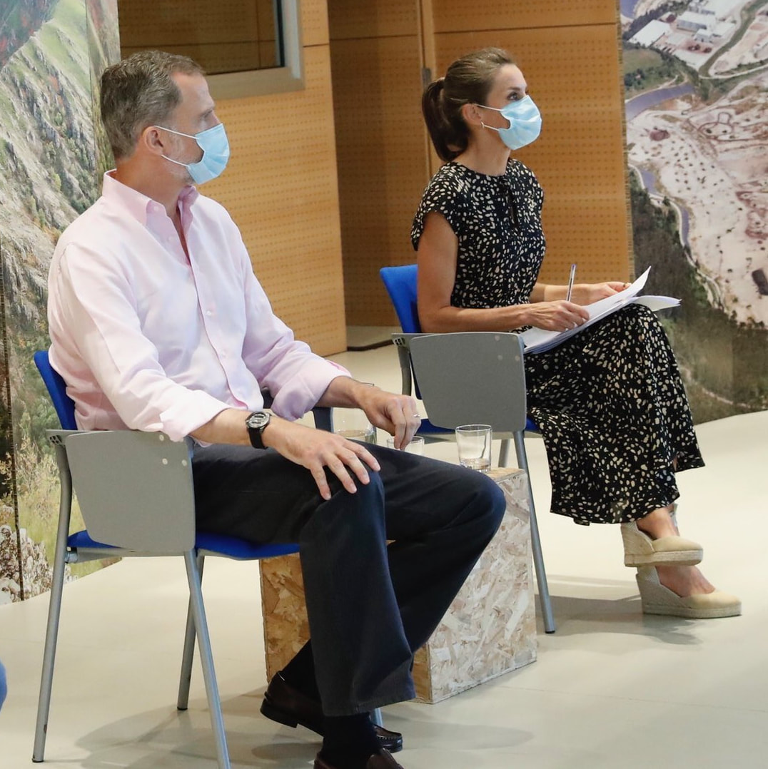 King Felipe VI and Queen Letizia visit to the headquarters of COGERSA on 30 July 2020
