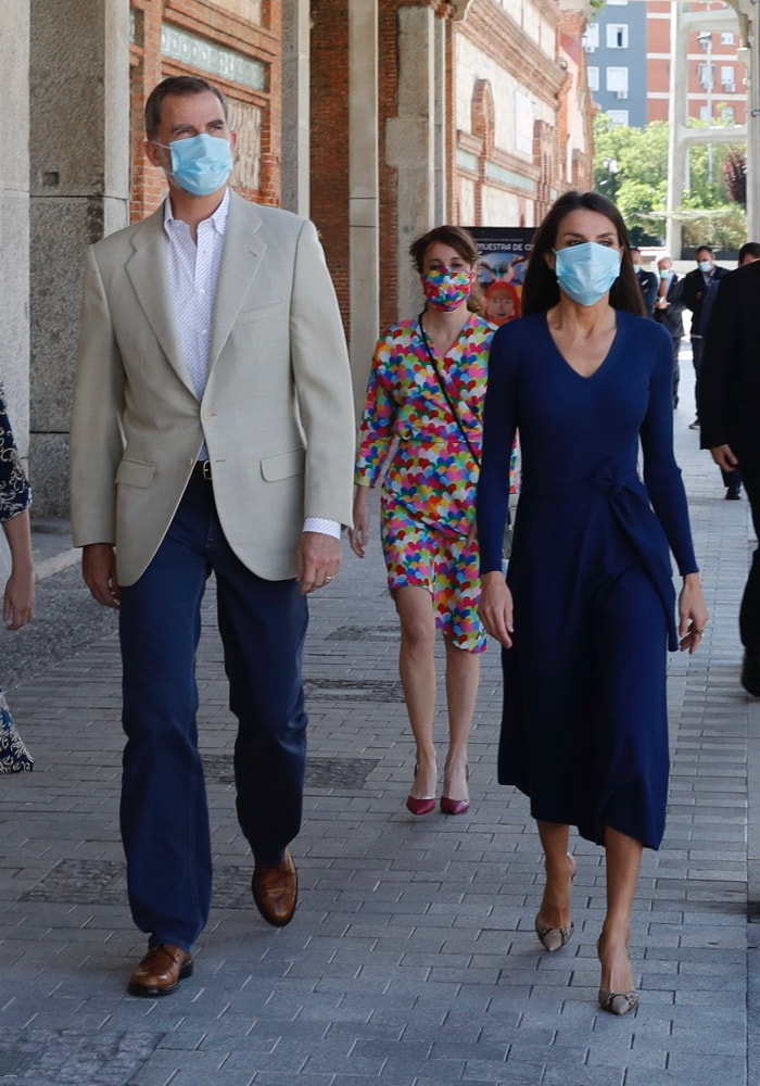 The King and Queen of Spain visited the Matadero Madrid on 13 June 2020