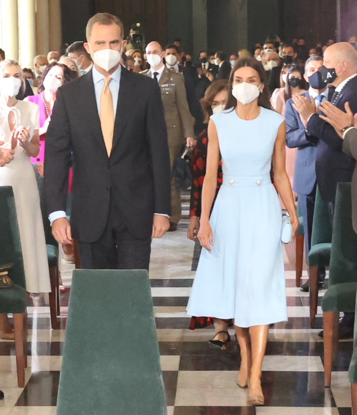 King Felipe VI accompanied by Queen Letizia, received the first Medal of Honor of Andalusia, awarded by the Andalusian Government on 14 June 2021