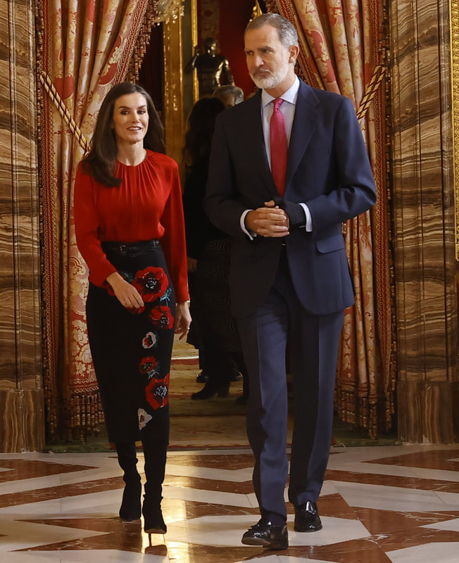 King Felipe and Queen Letizia chaired the meeting of the Princess of Girona Foundation's Board of Trustees at The Royal Palace in Madrid on 13 December 2023